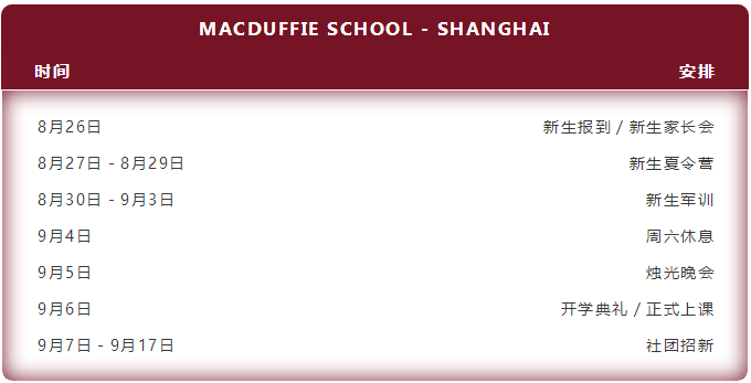 上海美達(dá)菲學(xué)校2021年秋季開學(xué)時(shí)間及入學(xué)要求
